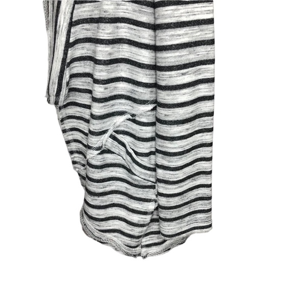 ALTAR’D State Raw Hem Striped Sweater Jacket Gray and White Size Small - Picture 5 of 10